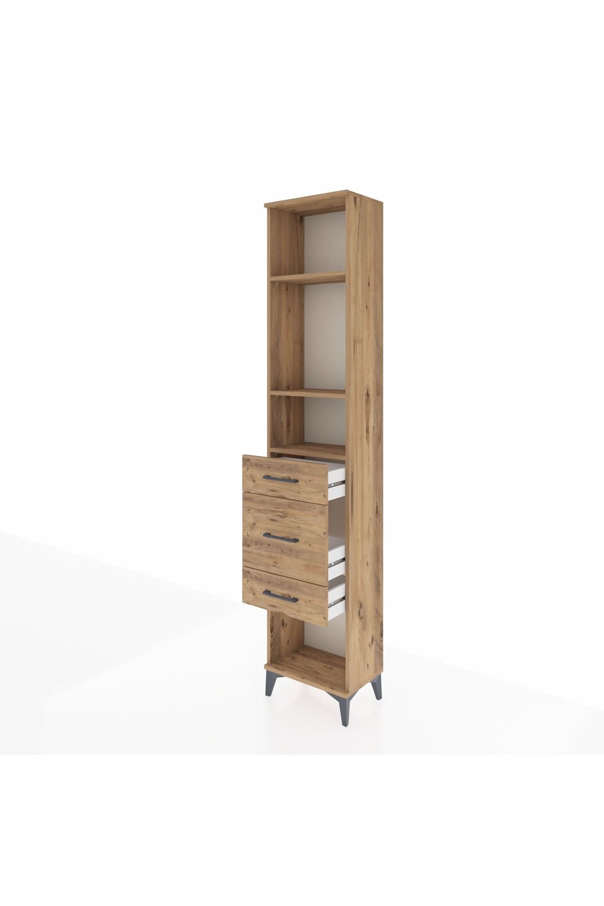 Arges Dolap 3 Raflı 3 Çekmeceli 44x30x221 - S28M149V9A