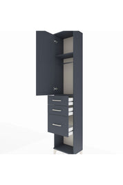Arges Dolap 2 Raflı 3 Çekmeceli Tek Askılı 44x30x221 - S28M150V5A