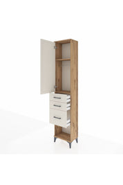 Arges Dolap 2 Raflı 3 Çekmeceli Tek Askılı 44x30x221 - S28M150V7A