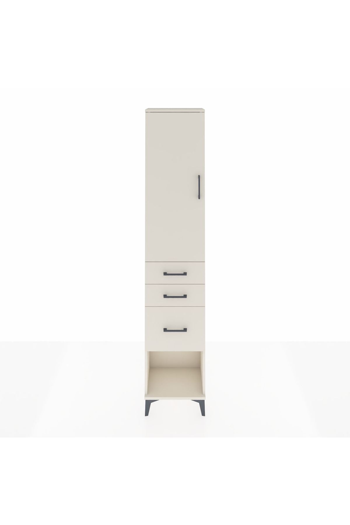 Arges Dolap 3 Raflı 3 Çekmeceli Tek Kapaklı 44x30x221 - S28M151V1A