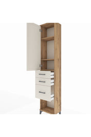 Arges Dolap 3 Raflı 3 Çekmeceli Tek Kapaklı 44x30x221 - S28M151V7A
