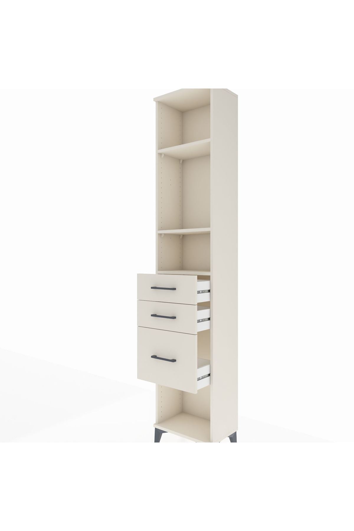 Arges Dolap 3 Raflı 3 Çekmeceli 44x30x221 - S28M152V1A
