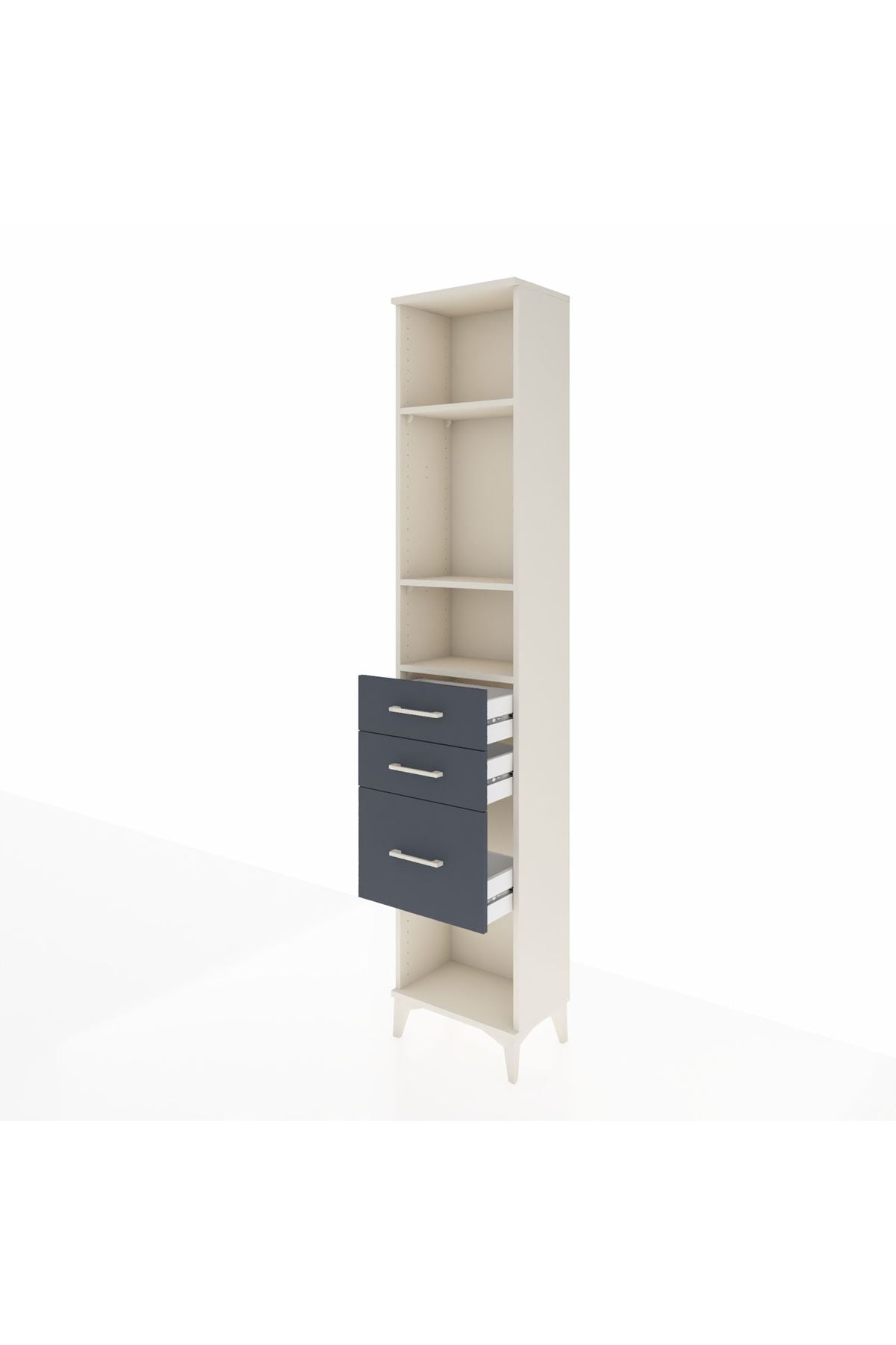 Arges Dolap 3 Raflı 3 Çekmeceli 44x30x221 - S28M152V2A
