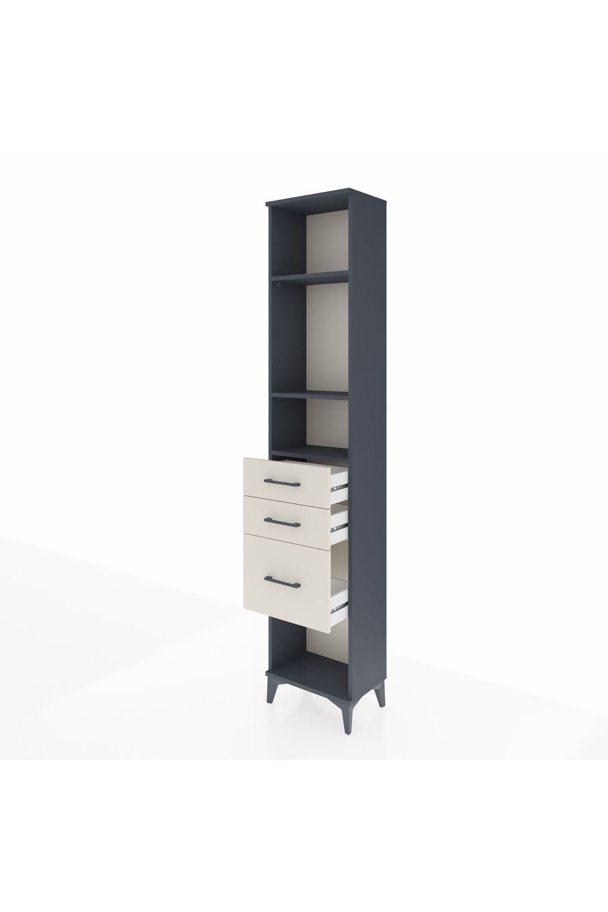 Arges Dolap 3 Raflı 3 Çekmeceli 44x30x221 - S28M152V4A