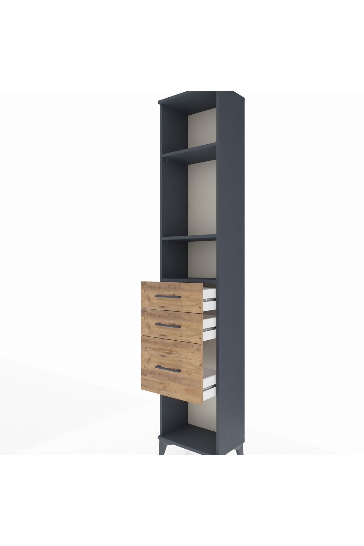 Arges Dolap 3 Raflı 3 Çekmeceli 44x30x221 - S28M152V6A