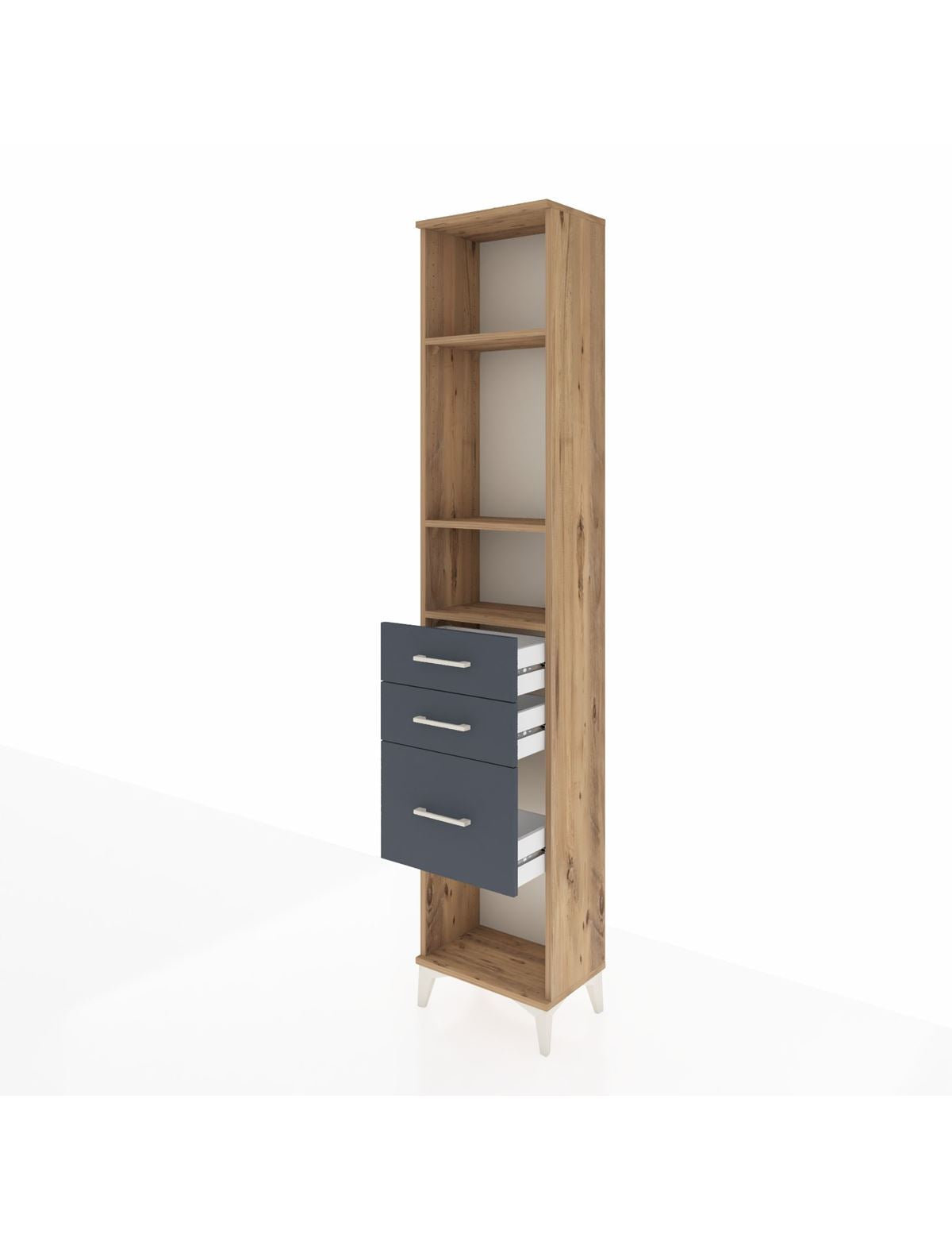Arges Dolap 3 Raflı 3 Çekmeceli 44x30x221 - S28M152V8A