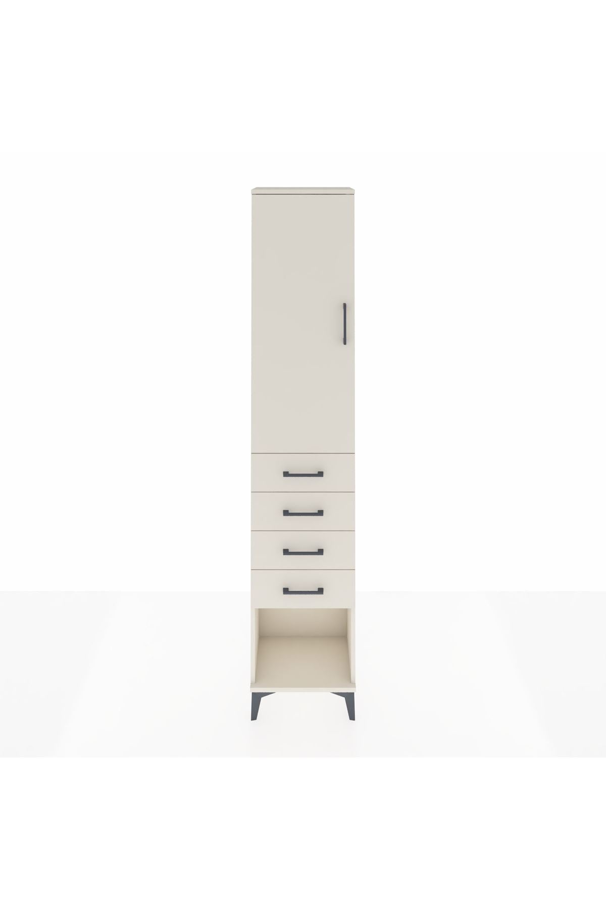 Arges Dolap 2 Raflı 4 Çekmeceli Tek Askılı 44x30x221 - S28M153V1A