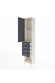 Arges Dolap 2 Raflı 4 Çekmeceli Tek Askılı 44x30x221 - S28M153V2A