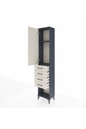 Arges Dolap 2 Raflı 4 Çekmeceli Tek Askılı 44x30x221 - S28M153V4A