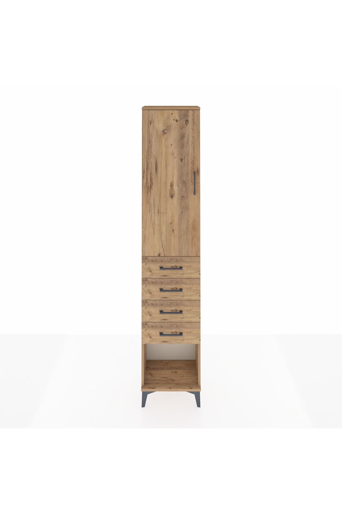Arges Dolap 2 Raflı 4 Çekmeceli Tek Askılı 44x30x221 - S28M153V9A