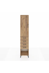 Arges Dolap 2 Raflı 4 Çekmeceli Tek Askılı 44x30x221