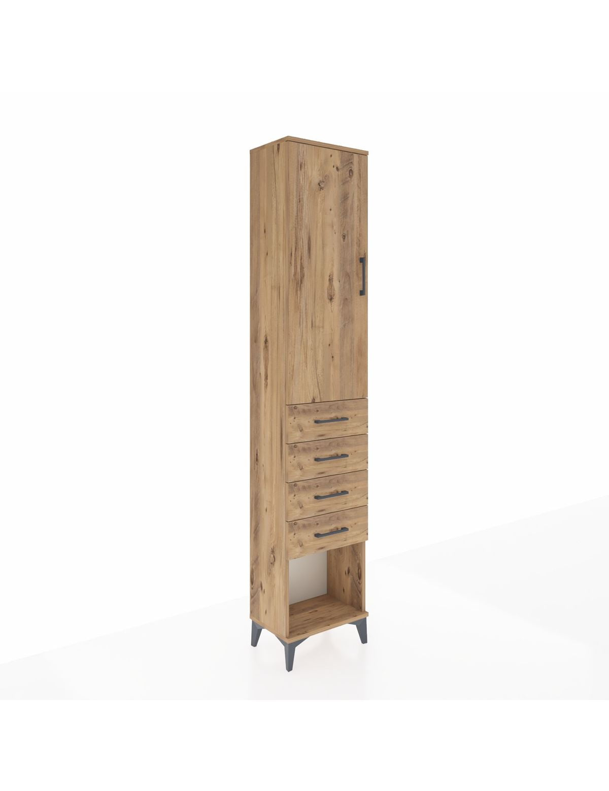 Arges Dolap 2 Raflı 4 Çekmeceli Tek Askılı 44x30x221 - S28M153V9A