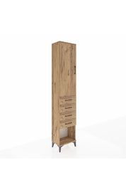 Arges Dolap 2 Raflı 4 Çekmeceli Tek Askılı 44x30x221 - S28M153V9A