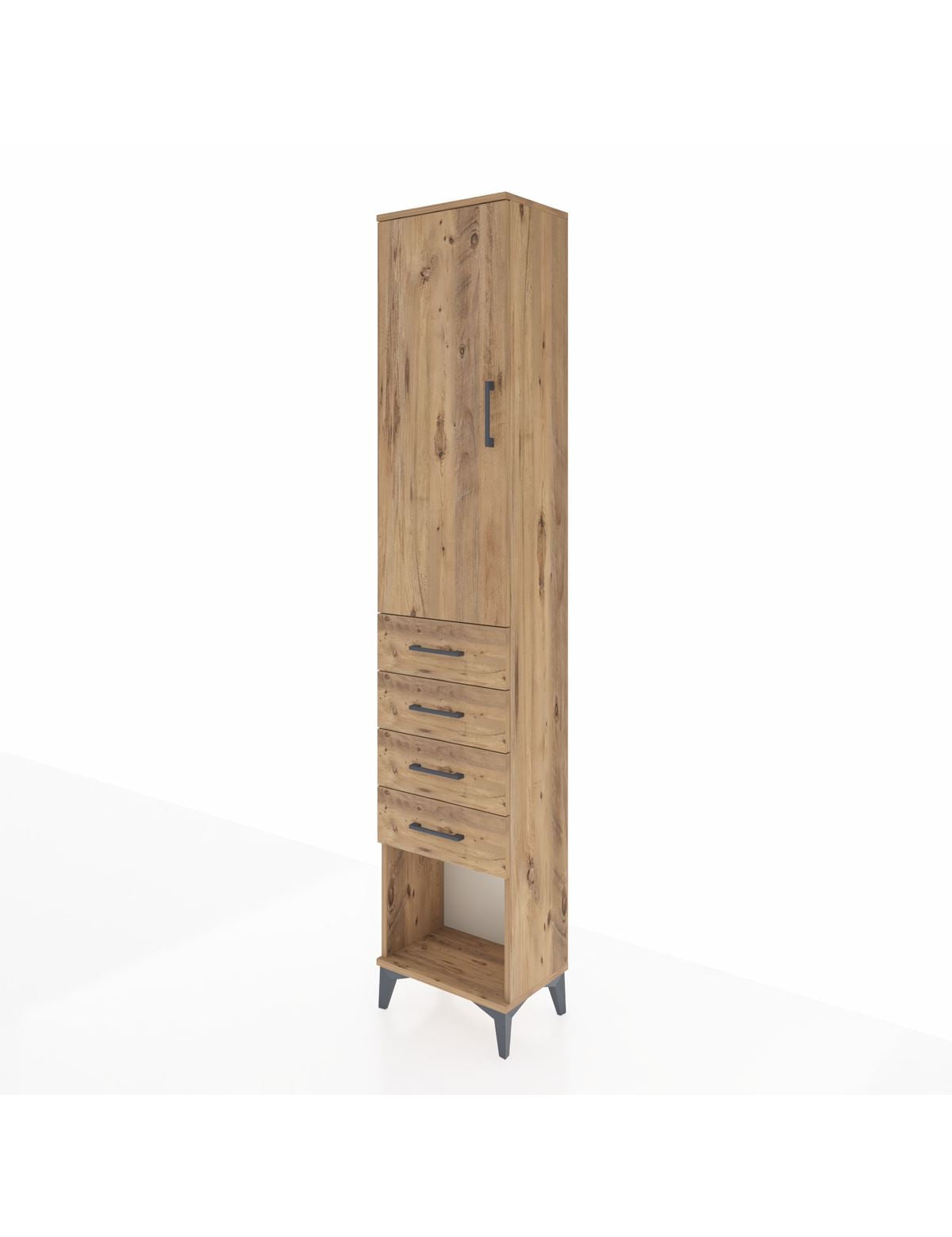 Arges Dolap 2 Raflı 4 Çekmeceli Tek Askılı 44x30x221 - S28M153V9A