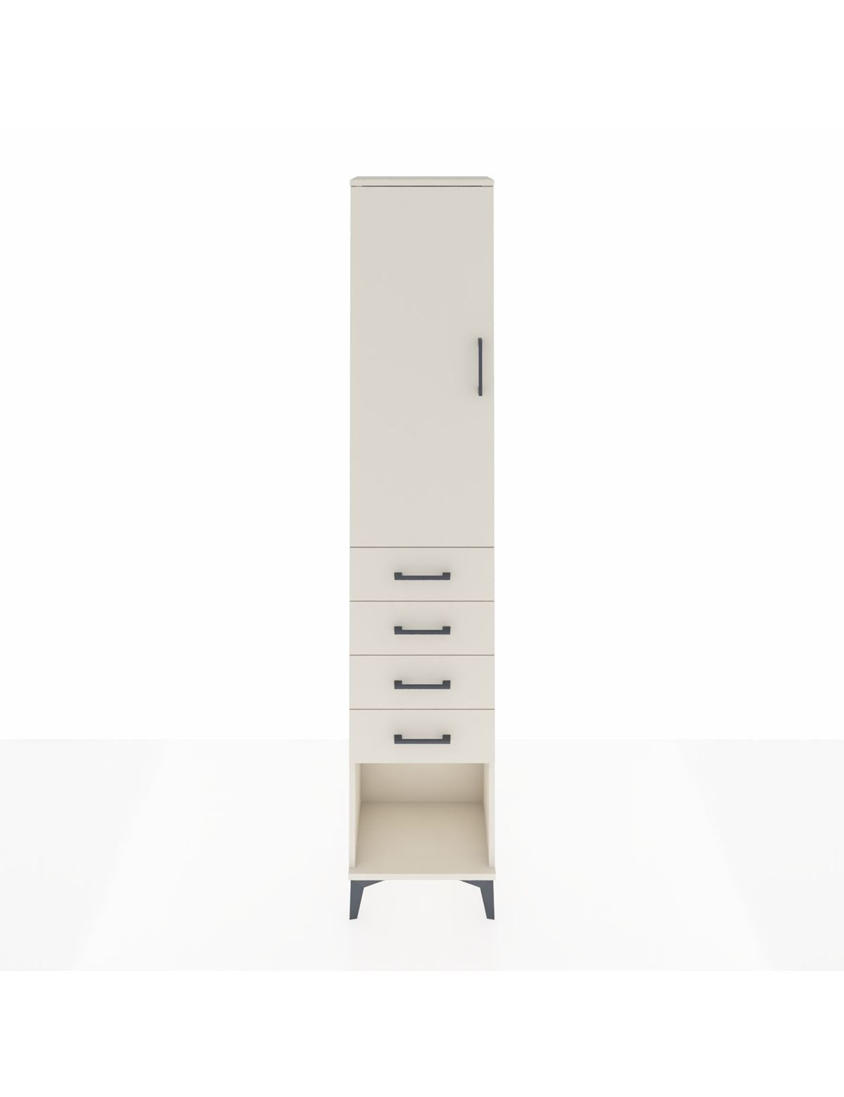 Arges Dolap 3 Raflı 4 Çekmeceli Tek Kapaklı 44x30x221 - S28M154V1A