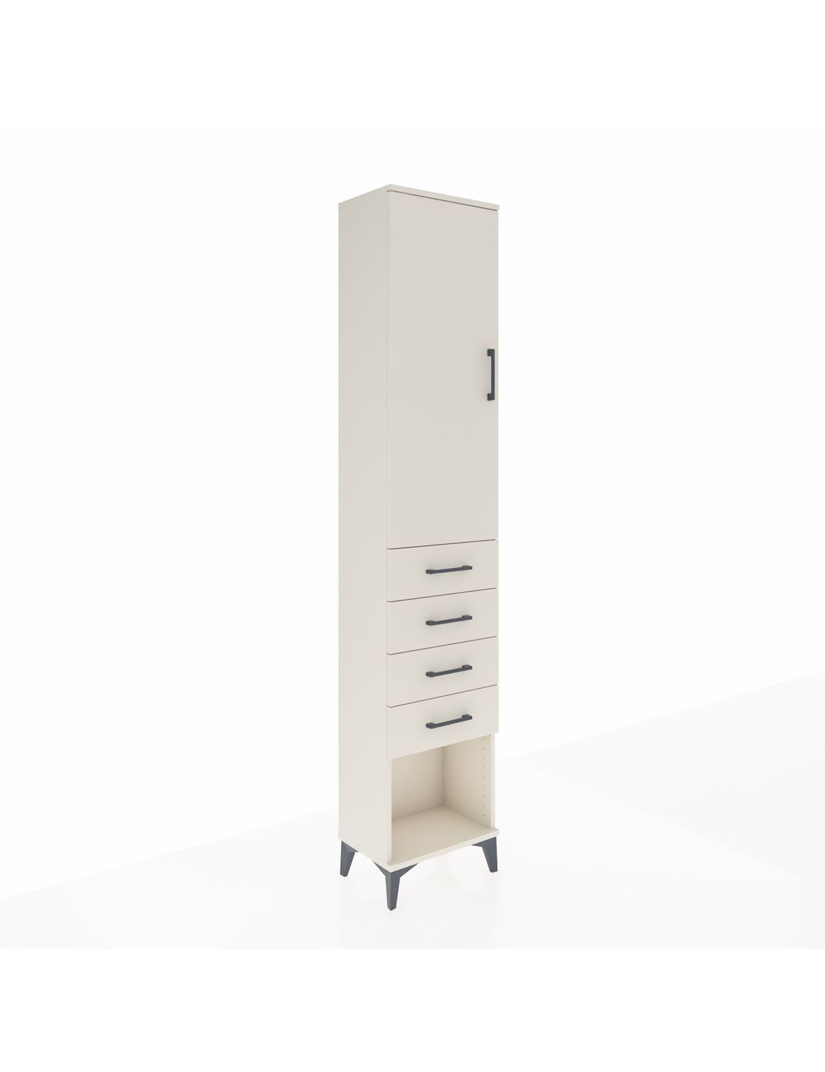 Arges Dolap 3 Raflı 4 Çekmeceli Tek Kapaklı 44x30x221 - S28M154V1A