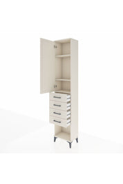 Arges Dolap 3 Raflı 4 Çekmeceli Tek Kapaklı 44x30x221 - S28M154V1A