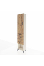 Arges Dolap 3 Raflı 4 Çekmeceli Tek Kapaklı 44x30x221 - S28M154V3A