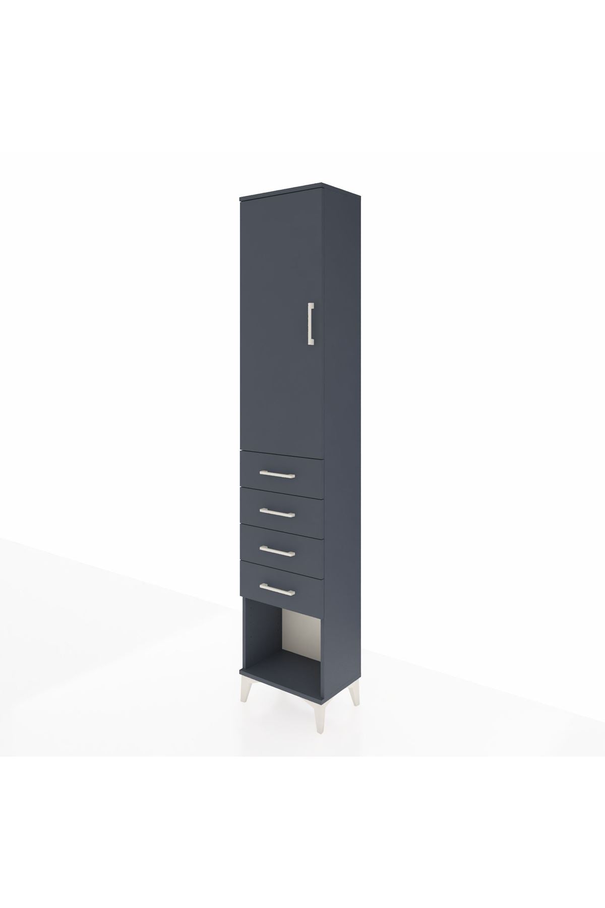 Arges Dolap 3 Raflı 4 Çekmeceli Tek Kapaklı 44x30x221 - S28M154V5A