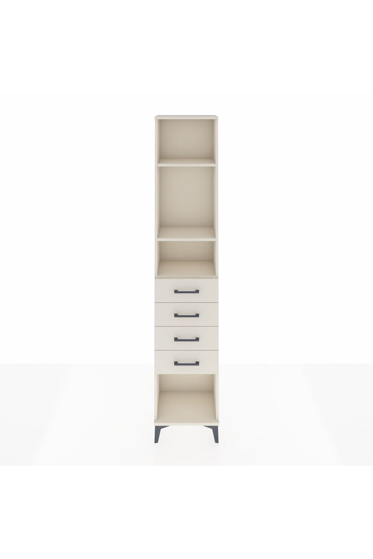 Arges Dolap 3 Raflı 4 Çekmeceli 44x30x221 - S28M155V1A