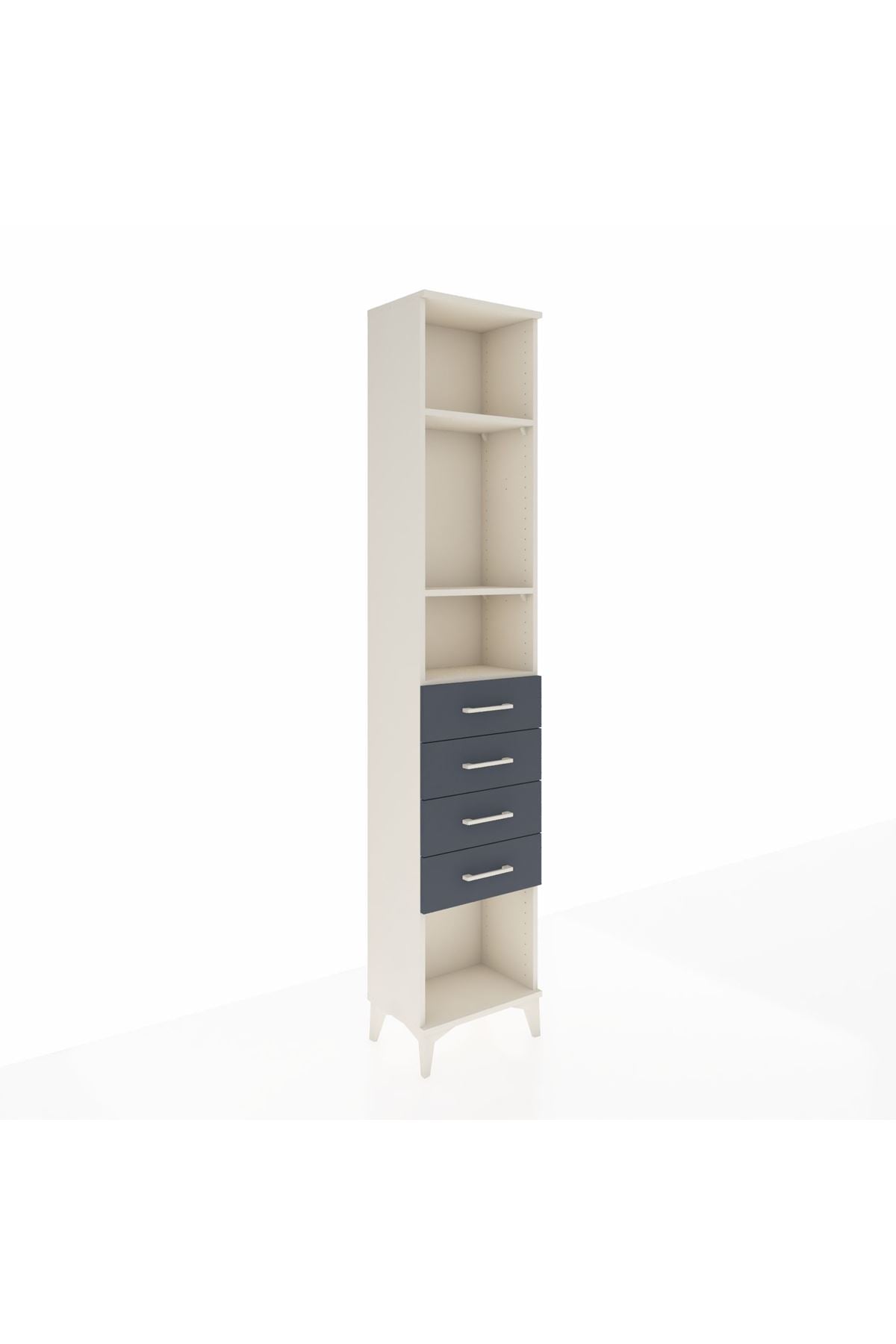 Arges Dolap 3 Raflı 4 Çekmeceli 44x30x221 - S28M155V2A