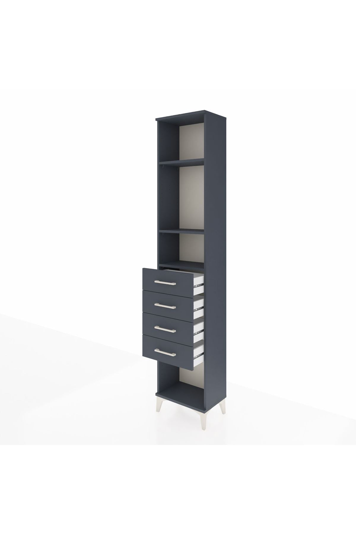 Arges Dolap 3 Raflı 4 Çekmeceli 44x30x221 - S28M155V5A
