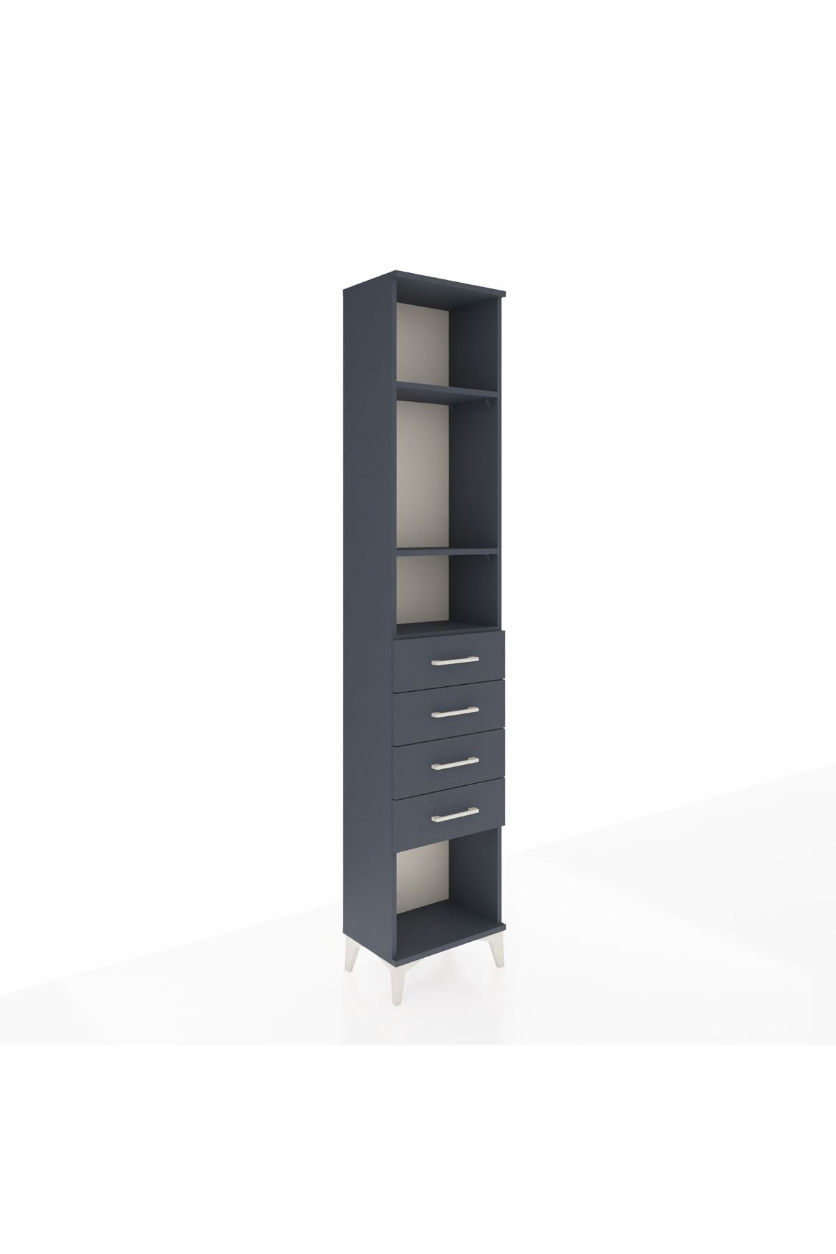 Arges Dolap 3 Raflı 4 Çekmeceli 44x30x221 - S28M155V5A
