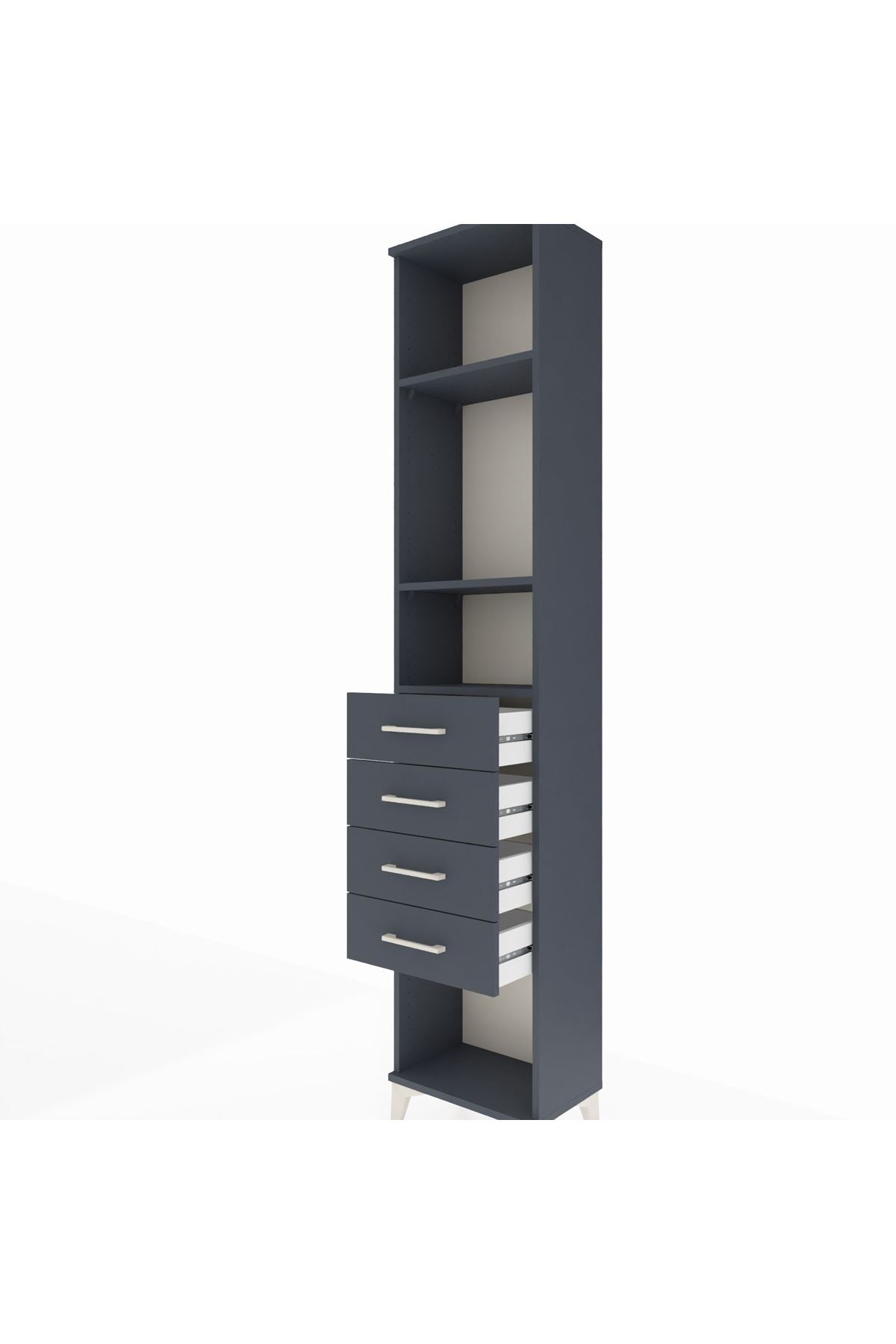 Arges Dolap 3 Raflı 4 Çekmeceli 44x30x221 - S28M155V5A
