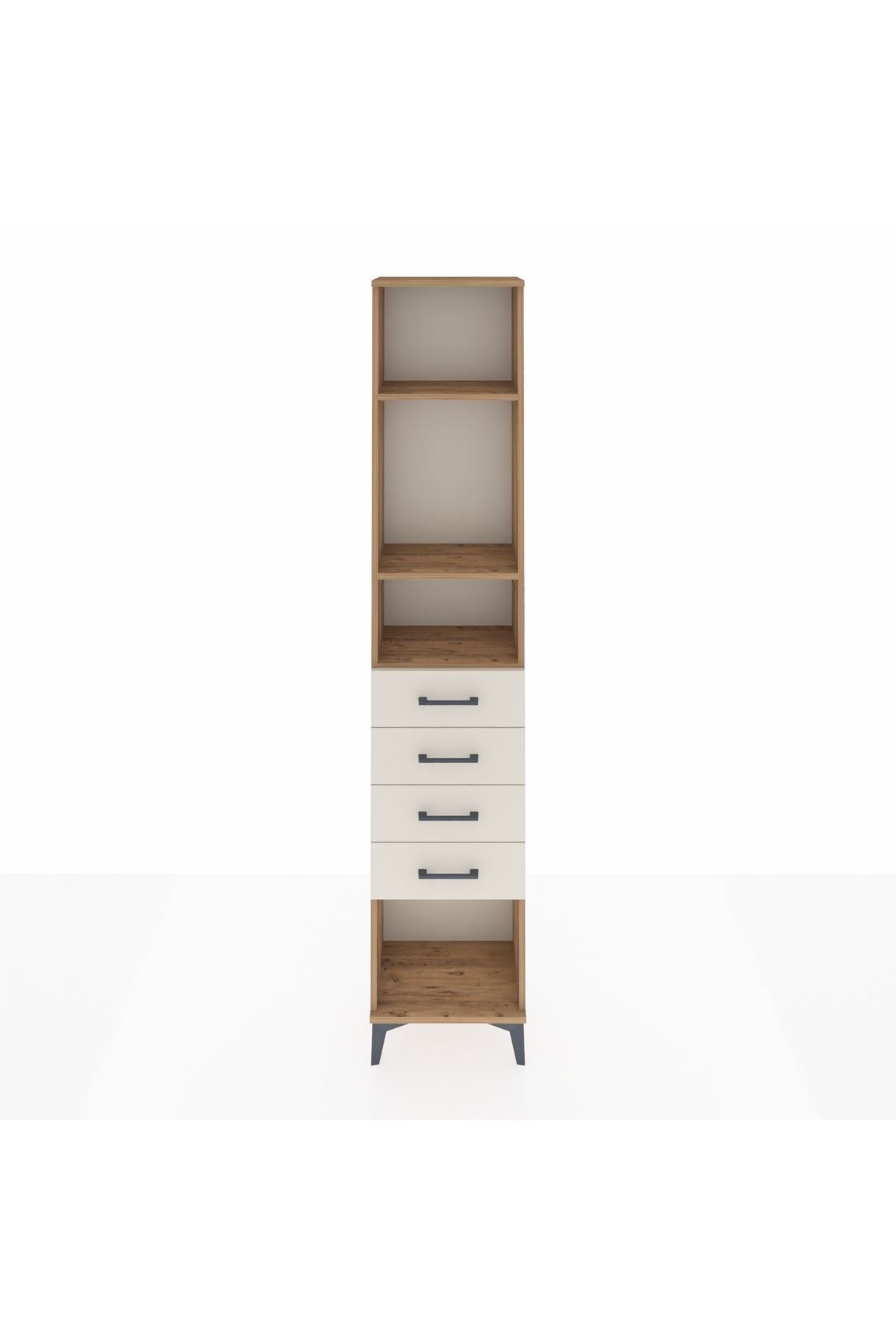 Arges Dolap 3 Raflı 4 Çekmeceli 44x30x221 - S28M155V7A