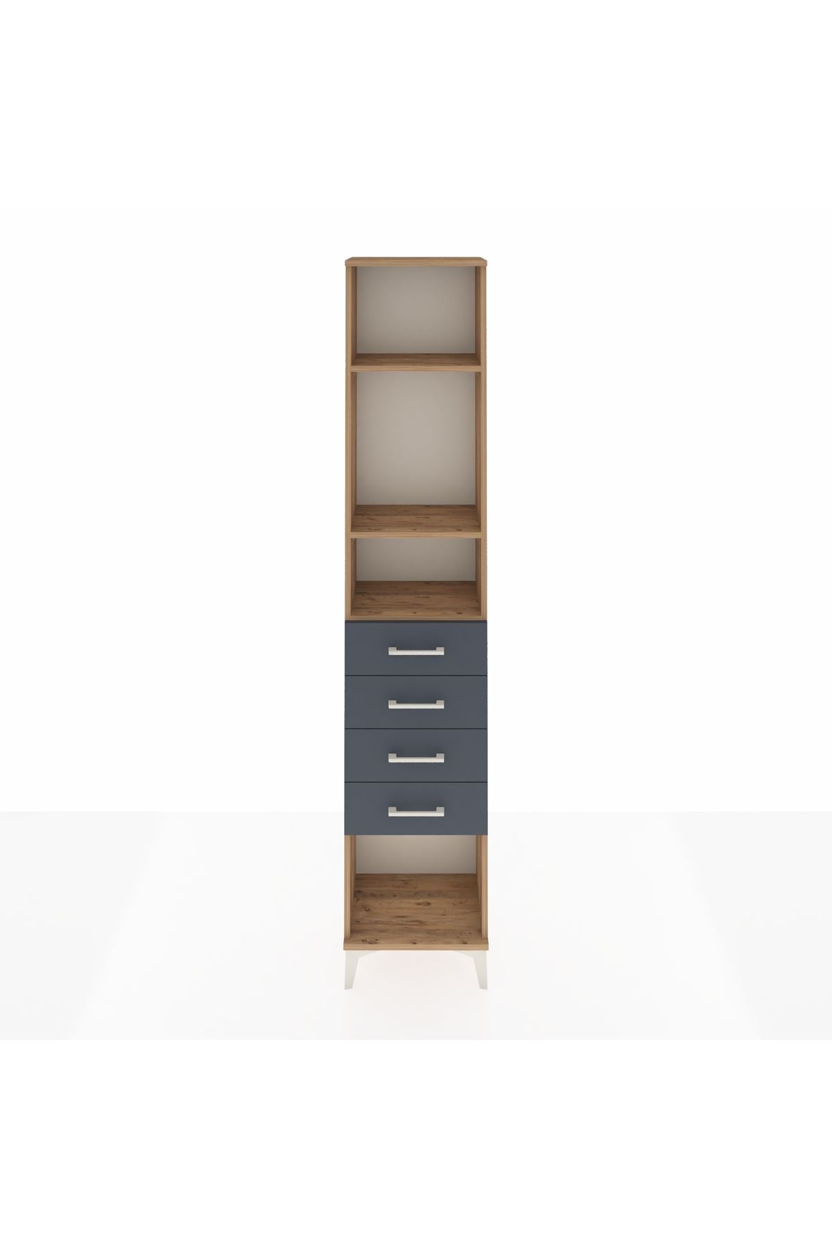 Arges Dolap 3 Raflı 4 Çekmeceli 44x30x221 - S28M155V8A