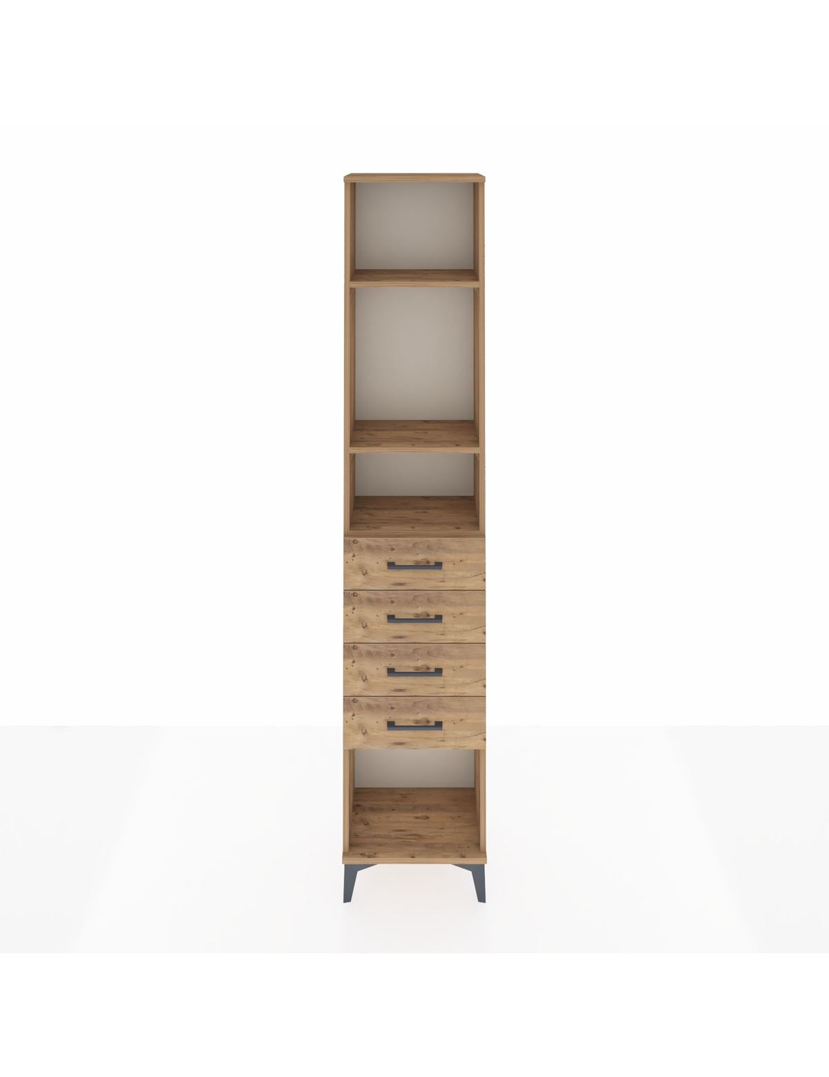 Arges Dolap 3 Raflı 4 Çekmeceli 44x30x221 - S28M155V9A