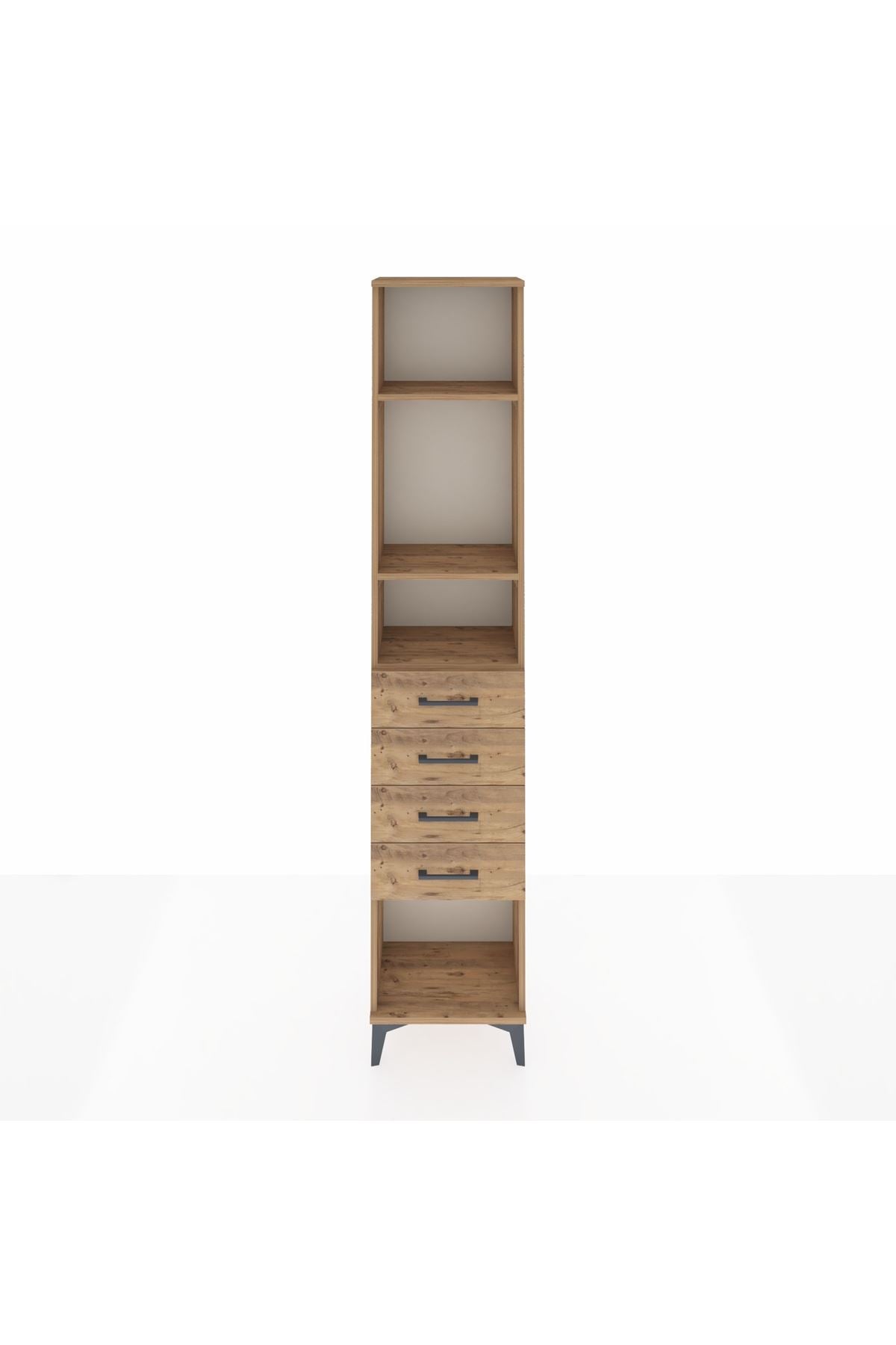 Arges Dolap 3 Raflı 4 Çekmeceli 44x30x221 - S28M155V9A