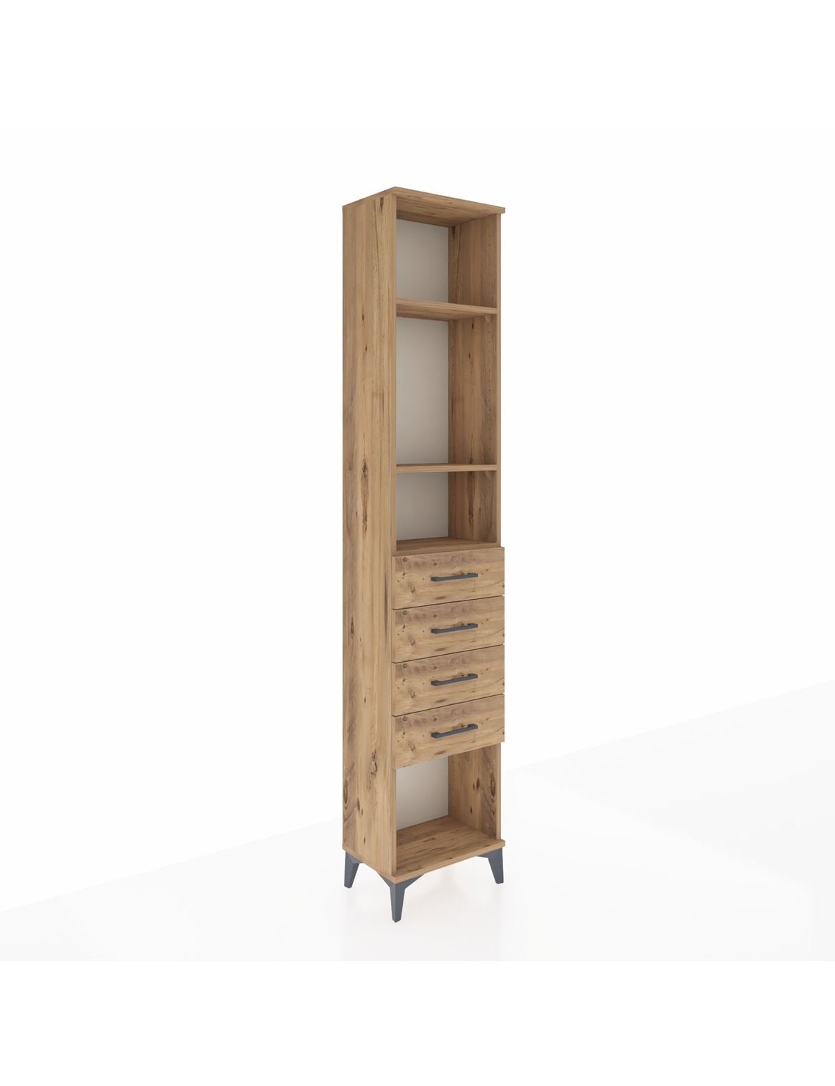 Arges Dolap 3 Raflı 4 Çekmeceli 44x30x221 - S28M155V9A