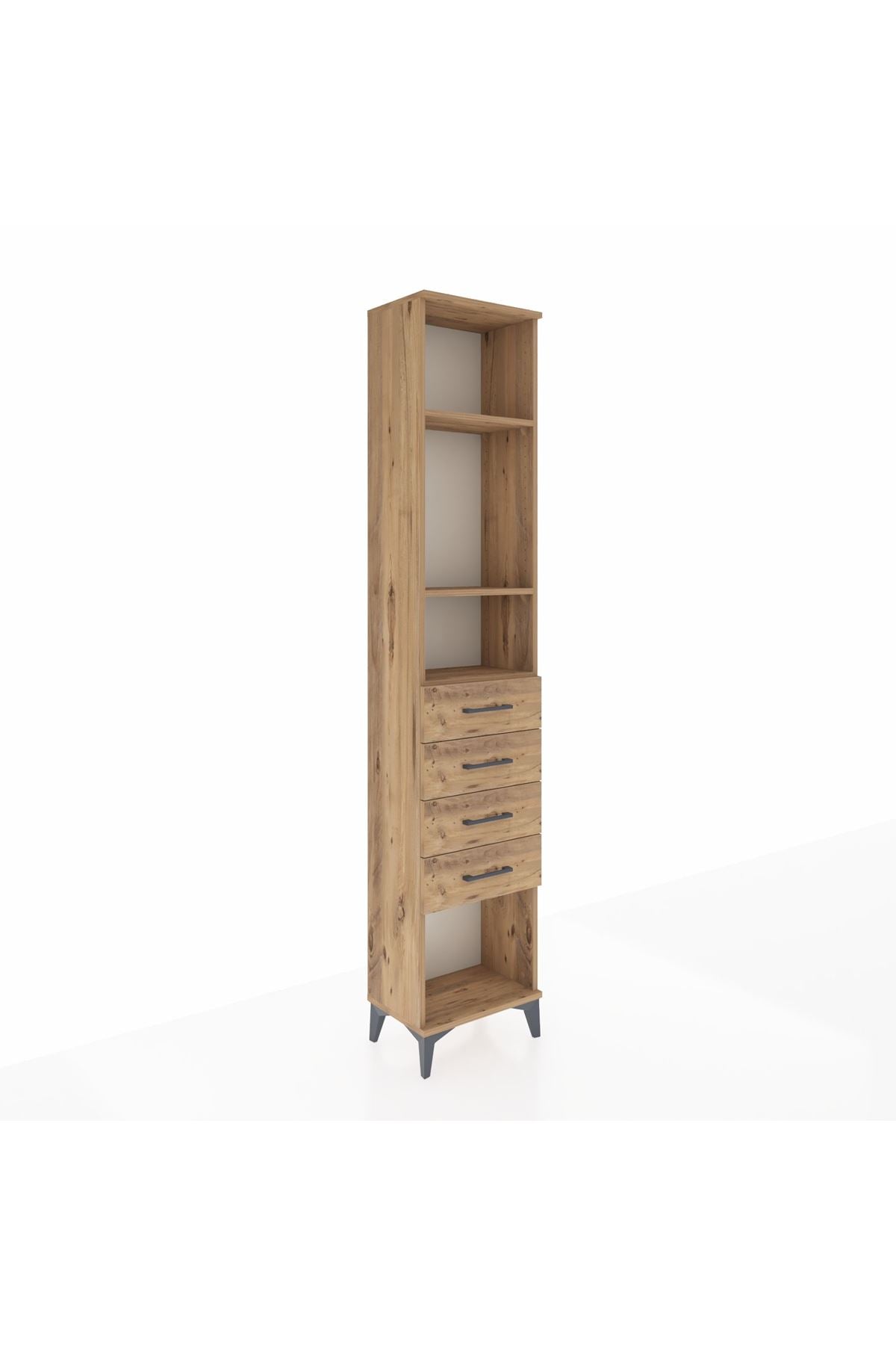 Arges Dolap 3 Raflı 4 Çekmeceli 44x30x221 - S28M155V9A