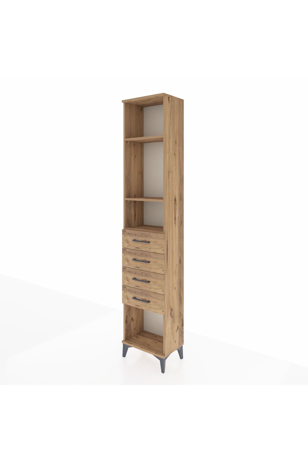 Arges Dolap 3 Raflı 4 Çekmeceli 44x30x221 - S28M155V9A