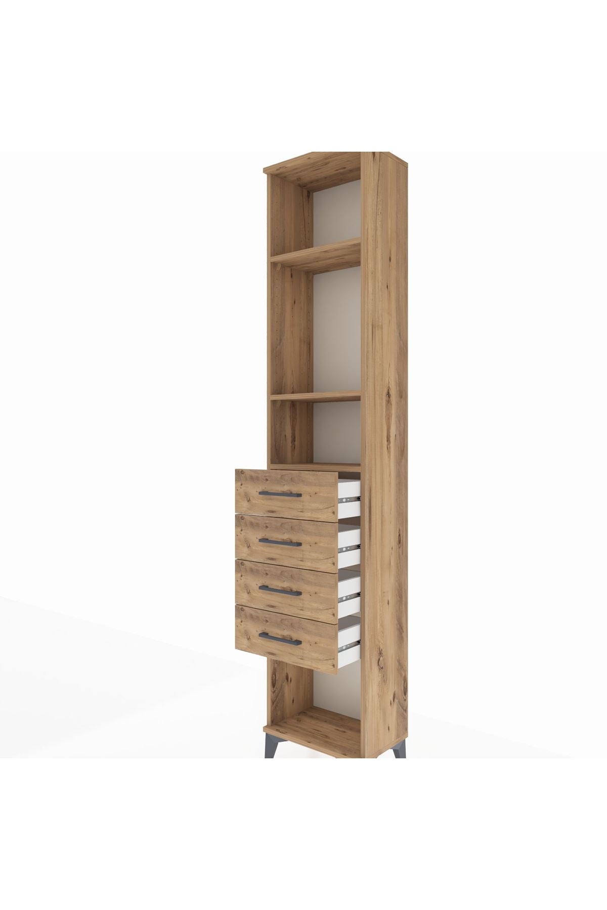 Arges Dolap 3 Raflı 4 Çekmeceli 44x30x221 - S28M155V9A