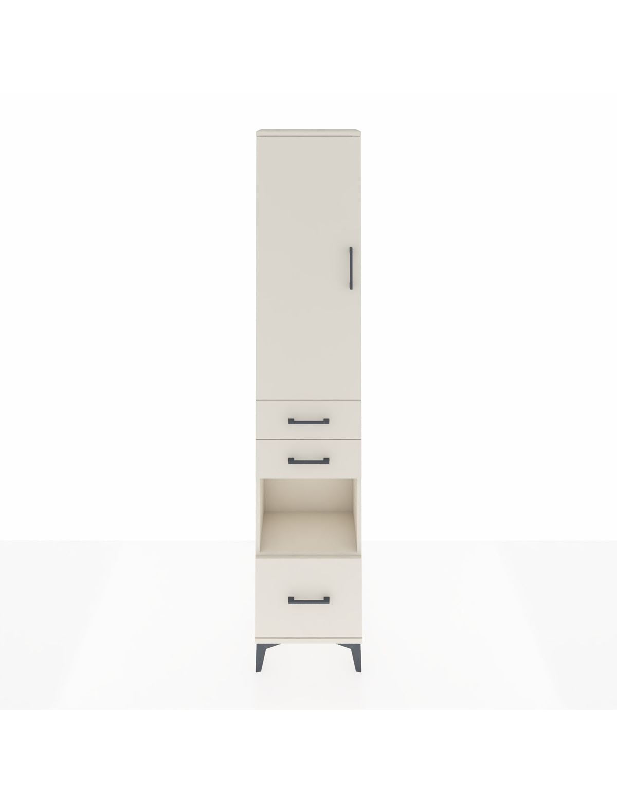 Arges Dolap 3 Raflı 3 Çekmeceli Tek Askılı 44x30x221 - S28M156V1A