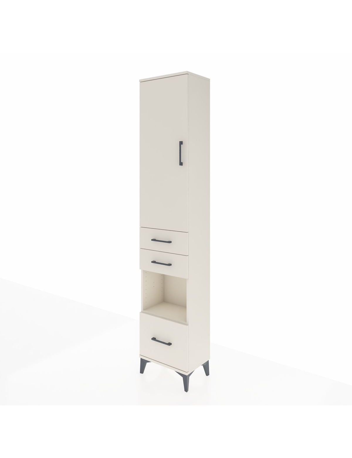Arges Dolap 3 Raflı 3 Çekmeceli Tek Askılı 44x30x221 - S28M156V1A