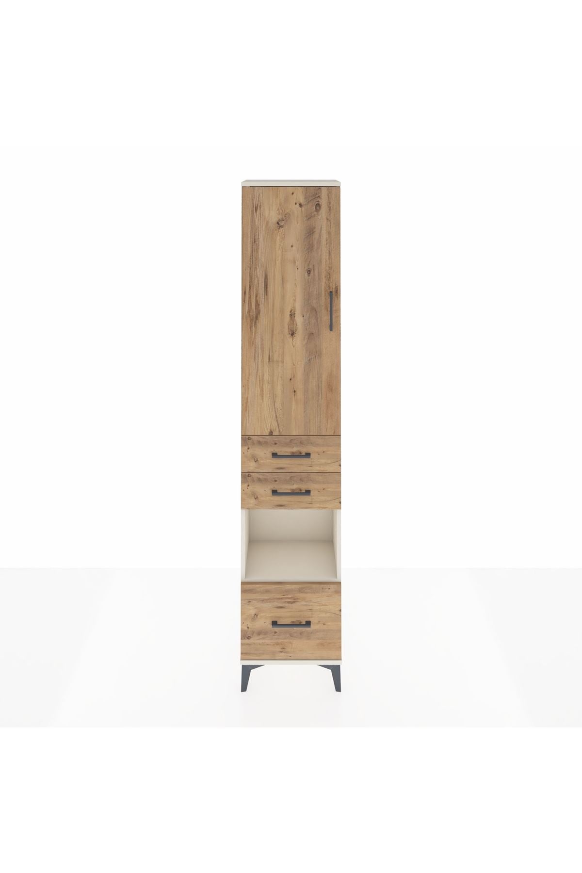 Arges Dolap 3 Raflı 3 Çekmeceli Tek Askılı 44x30x221 - S28M156V3A