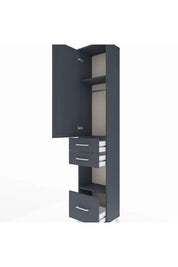 Arges Dolap 3 Raflı 3 Çekmeceli Tek Askılı 44x30x221 - S28M156V5A