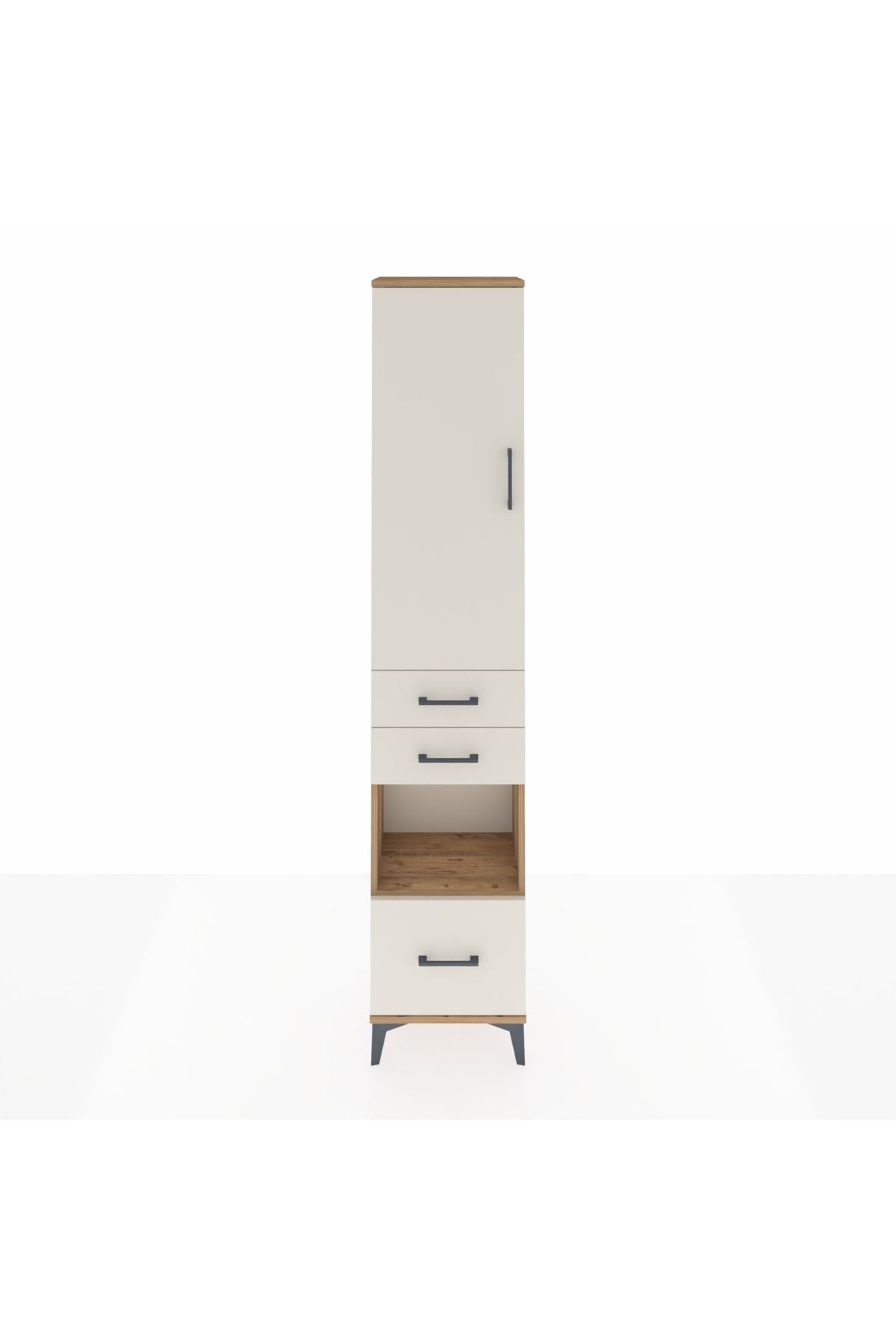 Arges Dolap 3 Raflı 3 Çekmeceli Tek Askılı 44x30x221 - S28M156V7A