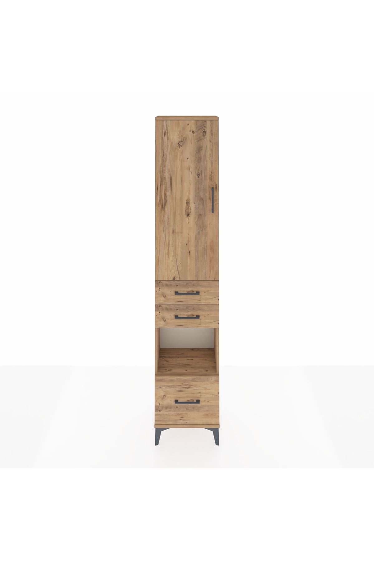 Arges Dolap 3 Raflı 3 Çekmeceli Tek Askılı 44x30x221 - S28M156V9A