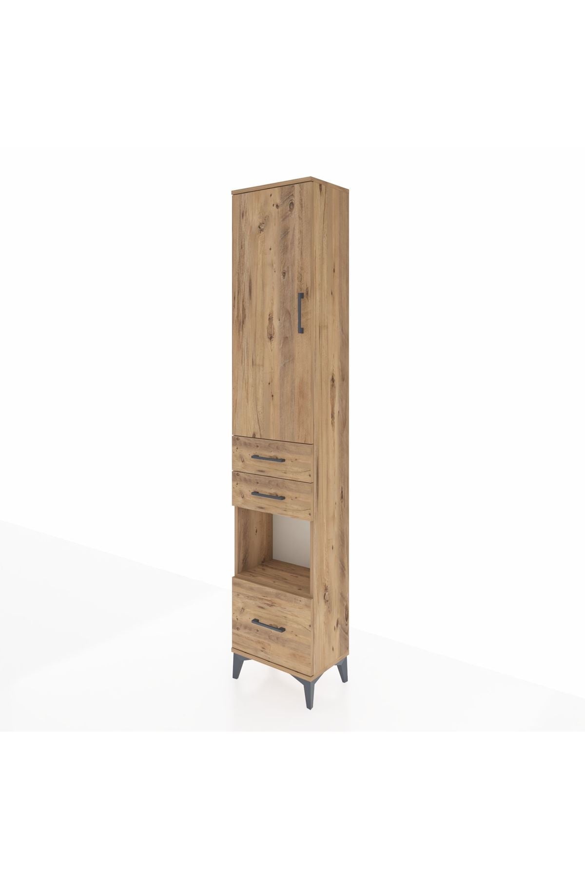 Arges Dolap 3 Raflı 3 Çekmeceli Tek Askılı 44x30x221 - S28M156V9A