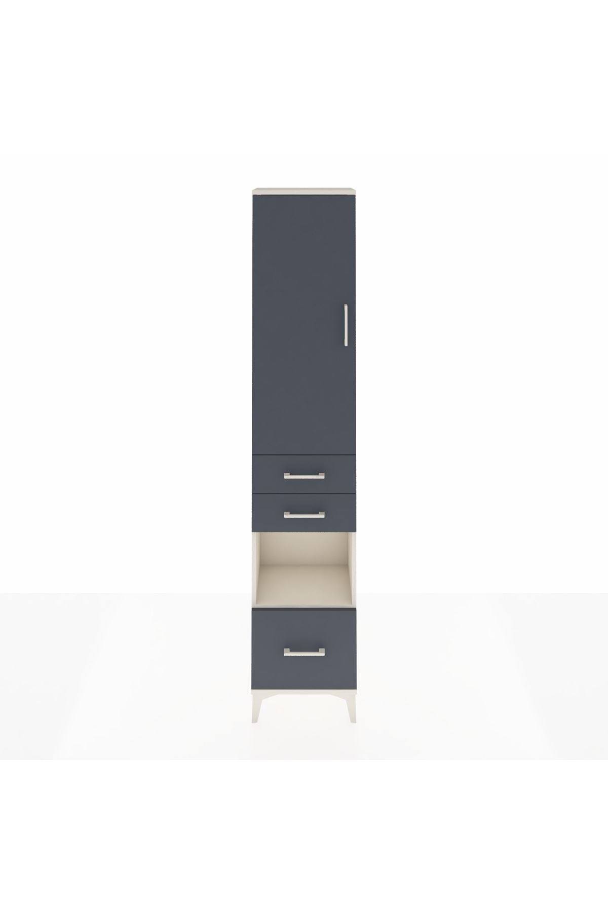 Arges Dolap 4 Raflı 3 Çekmeceli Tek Kapaklı 44x30x221 - S28M157V2A