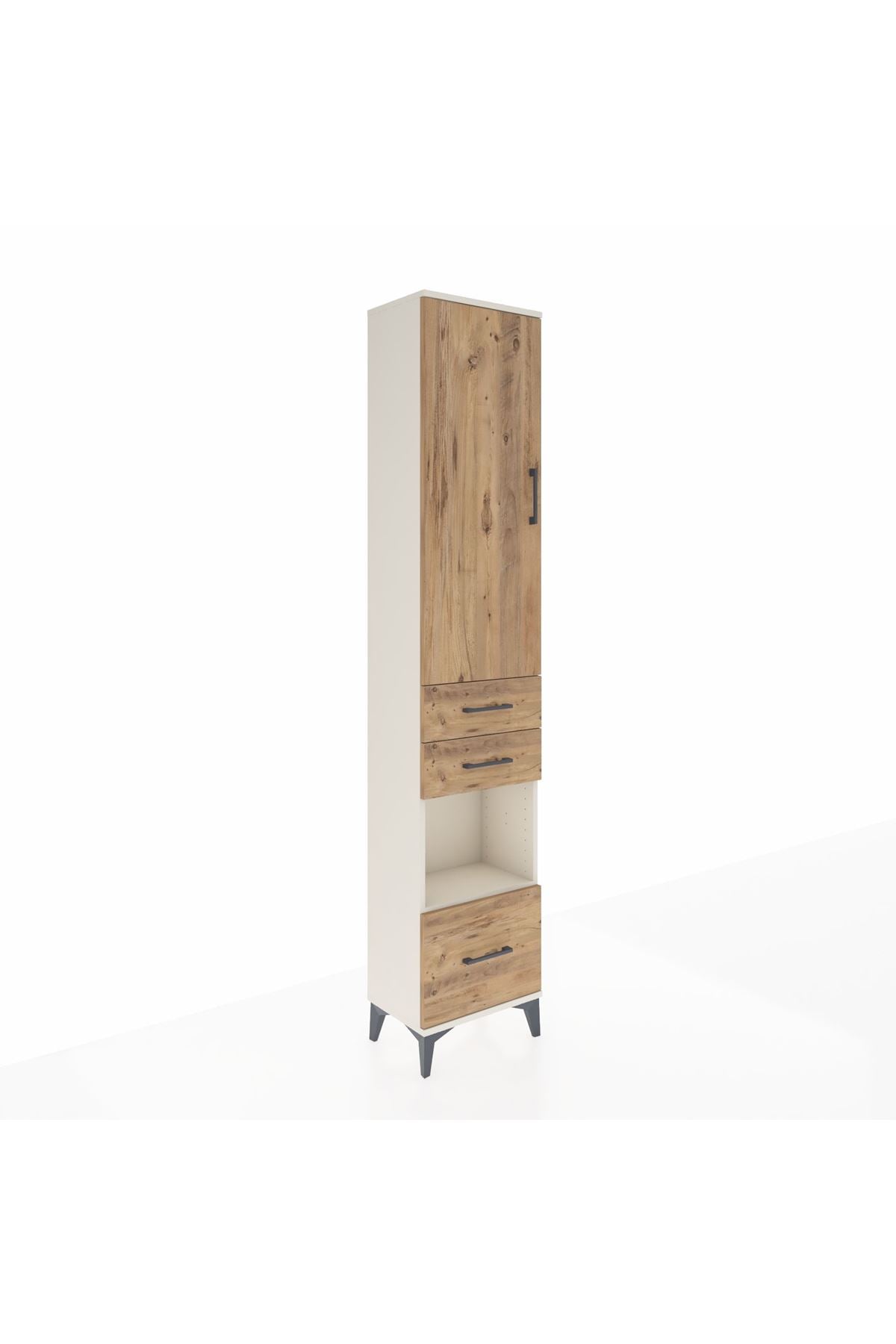 Arges Dolap 4 Raflı 3 Çekmeceli Tek Kapaklı 44x30x221 - S28M157V3A