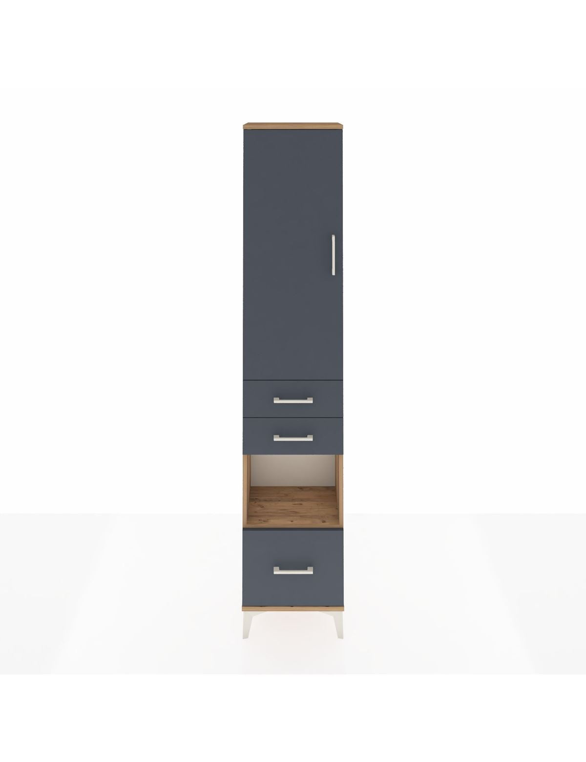 Arges Dolap 4 Raflı 3 Çekmeceli Tek Kapaklı 44x30x221 - S28M157V8A