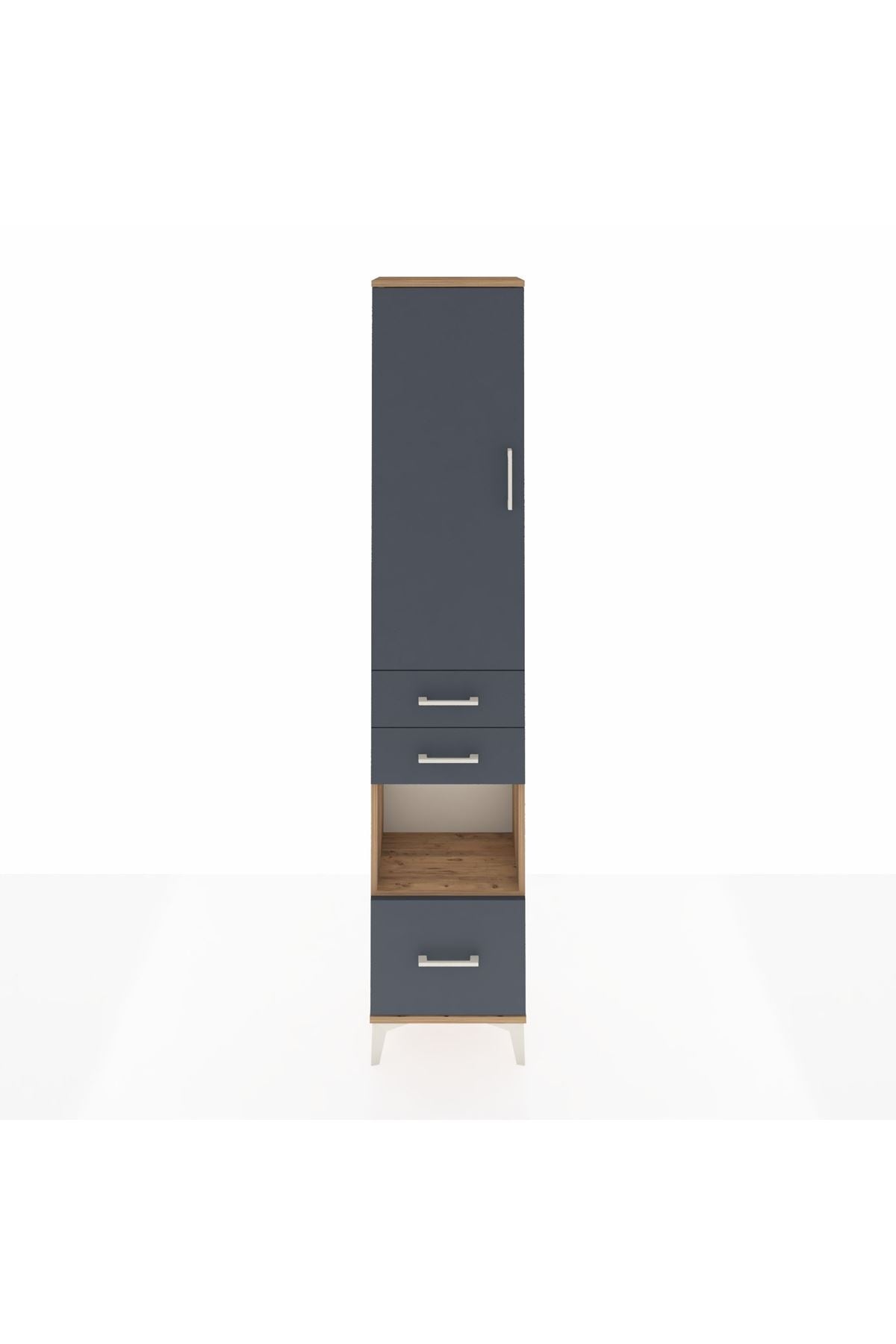 Arges Dolap 4 Raflı 3 Çekmeceli Tek Kapaklı 44x30x221 - S28M157V8A