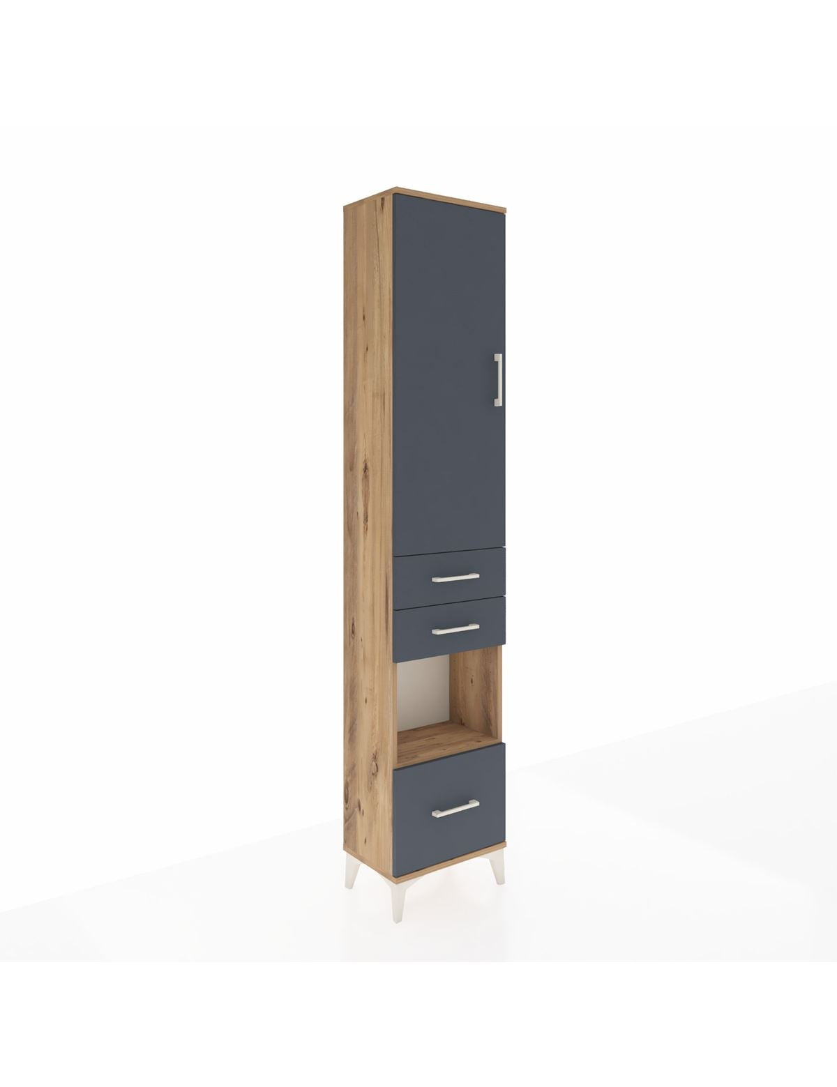 Arges Dolap 4 Raflı 3 Çekmeceli Tek Kapaklı 44x30x221 - S28M157V8A
