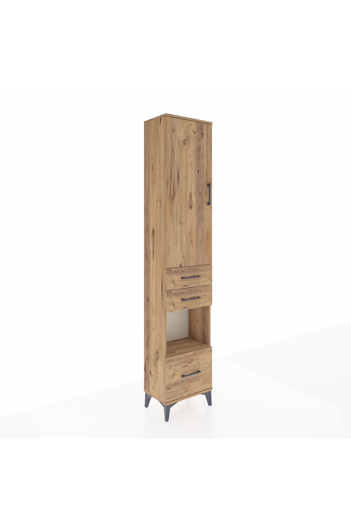 Arges Dolap 4 Raflı 3 Çekmeceli Tek Kapaklı 44x30x221 - S28M157V9A