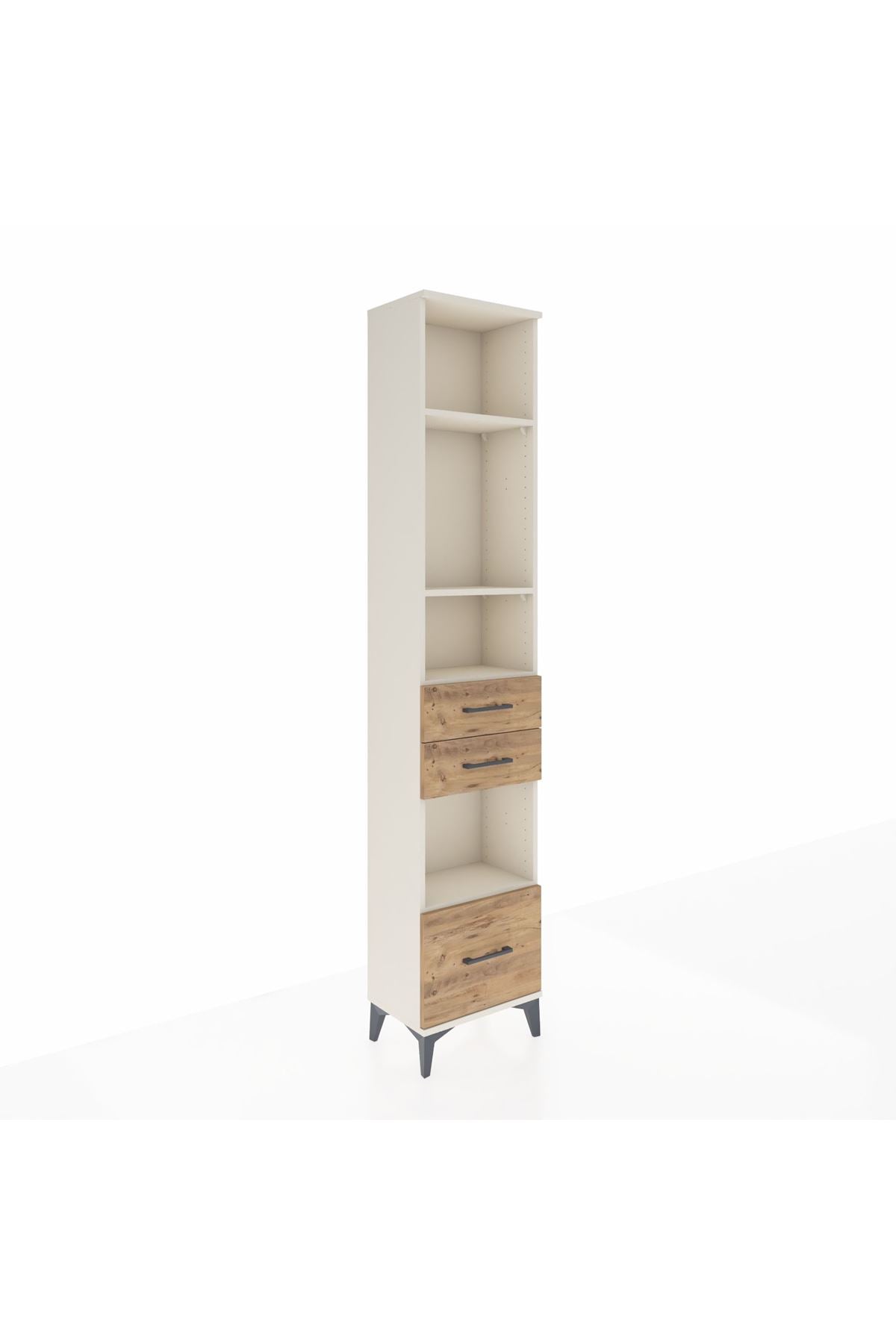 Arges Dolap 4 Raflı 3 Çekmeceli 44x30x221 - S28M158V3A